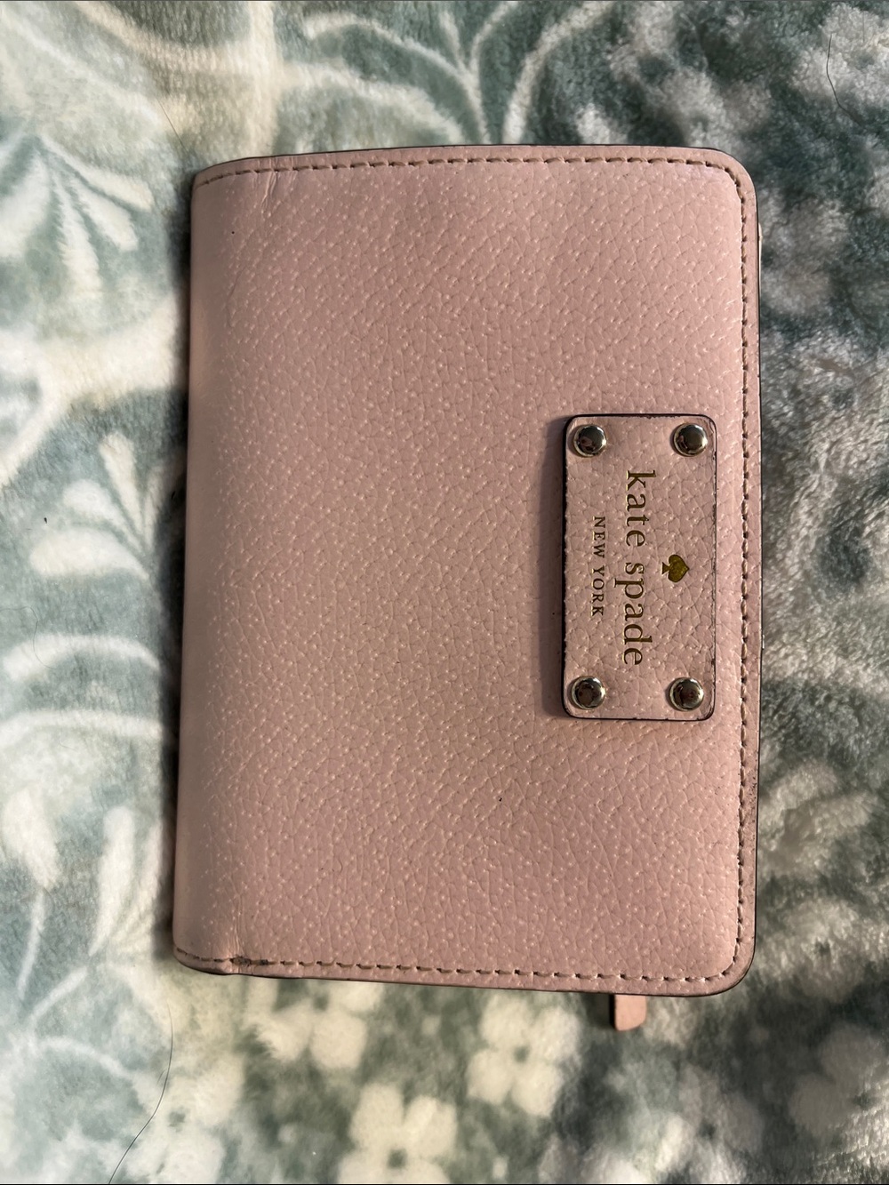 kate spade Blush Pebbled Leather Card & Key Holder